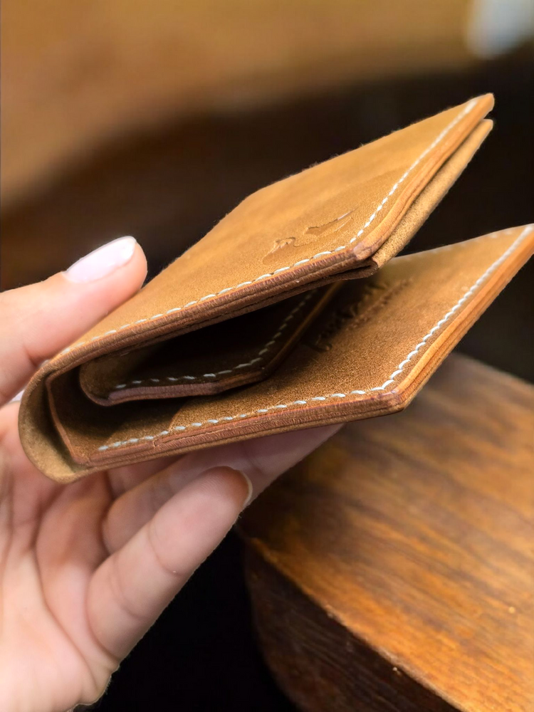 Кожен портфейл с монетник "Nest"