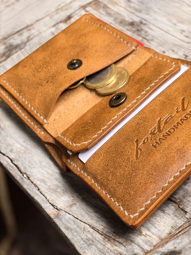 Кожен портфейл с монетник "Nest"