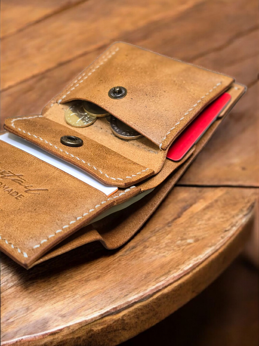 Кожен портфейл с монетник "Nest"