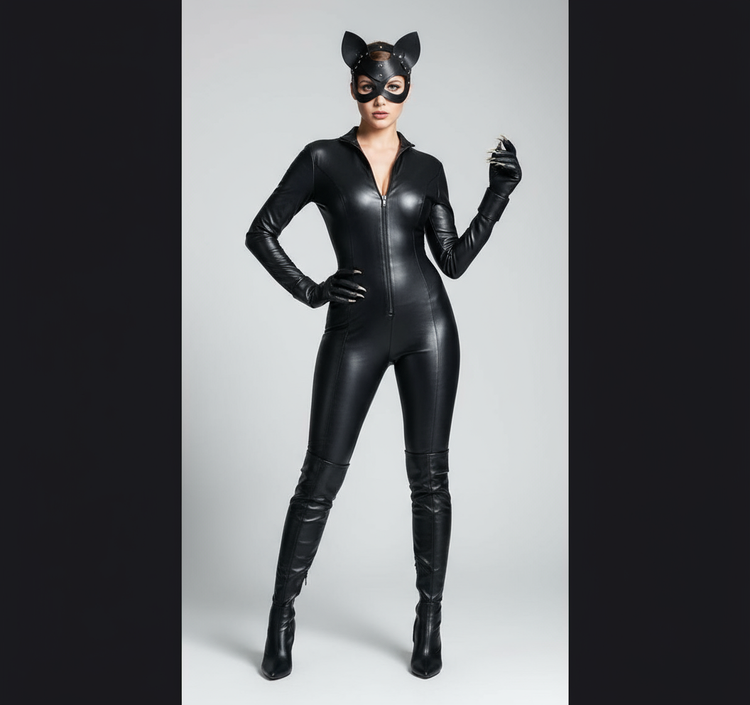 Кожена маска с котешки ушички за парти, ръчна изработка – стилен аксесоар 18+