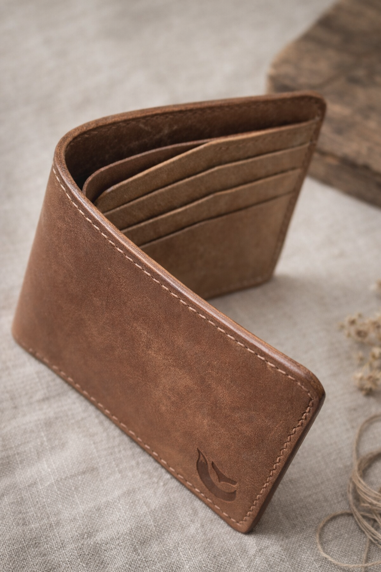 Портмоне естествена кожа класически стил