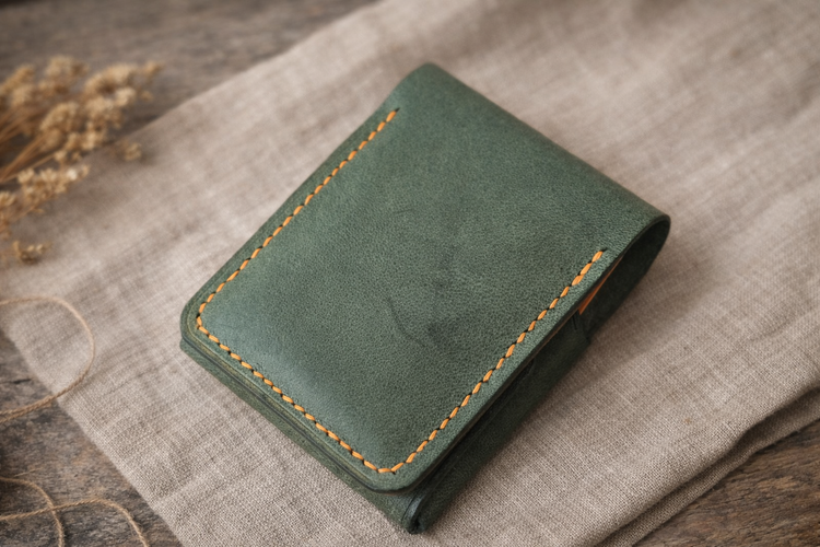 Кожен калъф за карти от естествена кожа