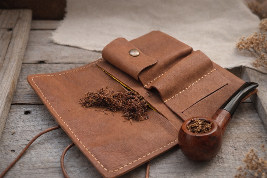 Кожен калъф за тютюн от естествена кожа