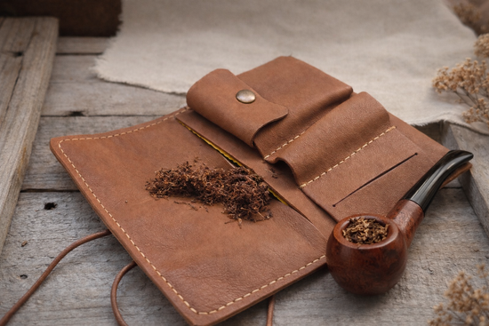 Кожен калъф за тютюн от естествена кожа