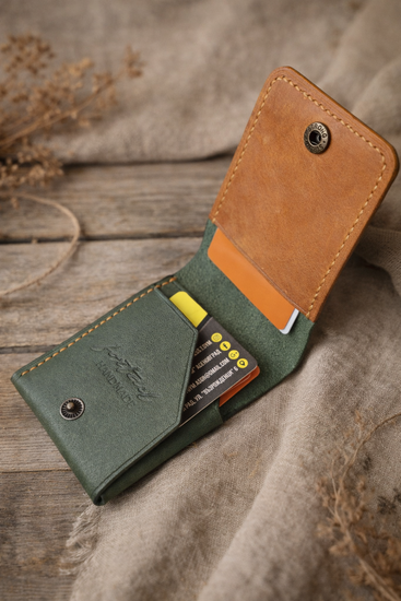 Кожен картодържач портмоне от естествена кожа