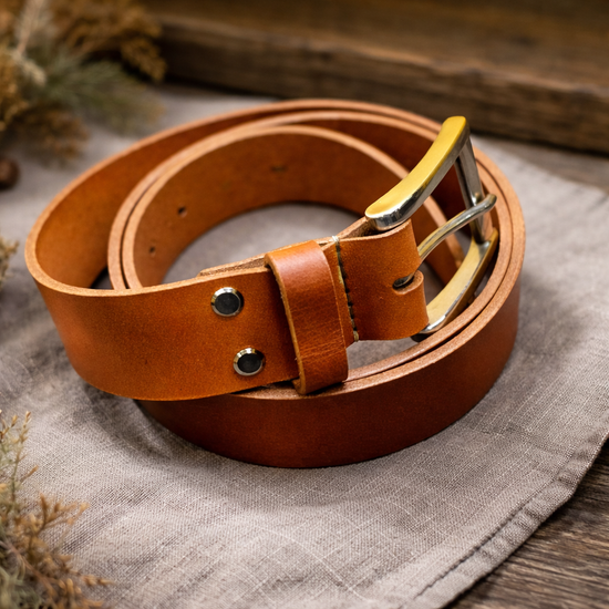 Кожен колан мъжки за кръста от плътна естествена кожа