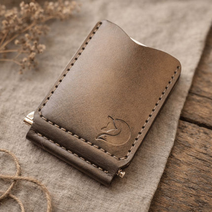 Кожен портфейл с клипс Eclipse от естествена кожа