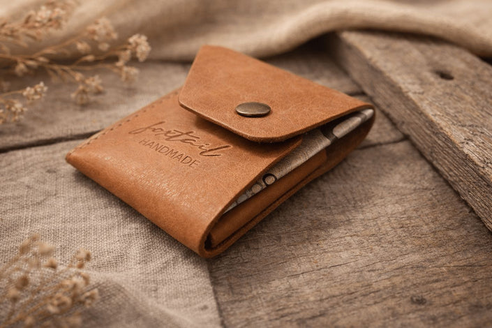 компактен кожен картодържател