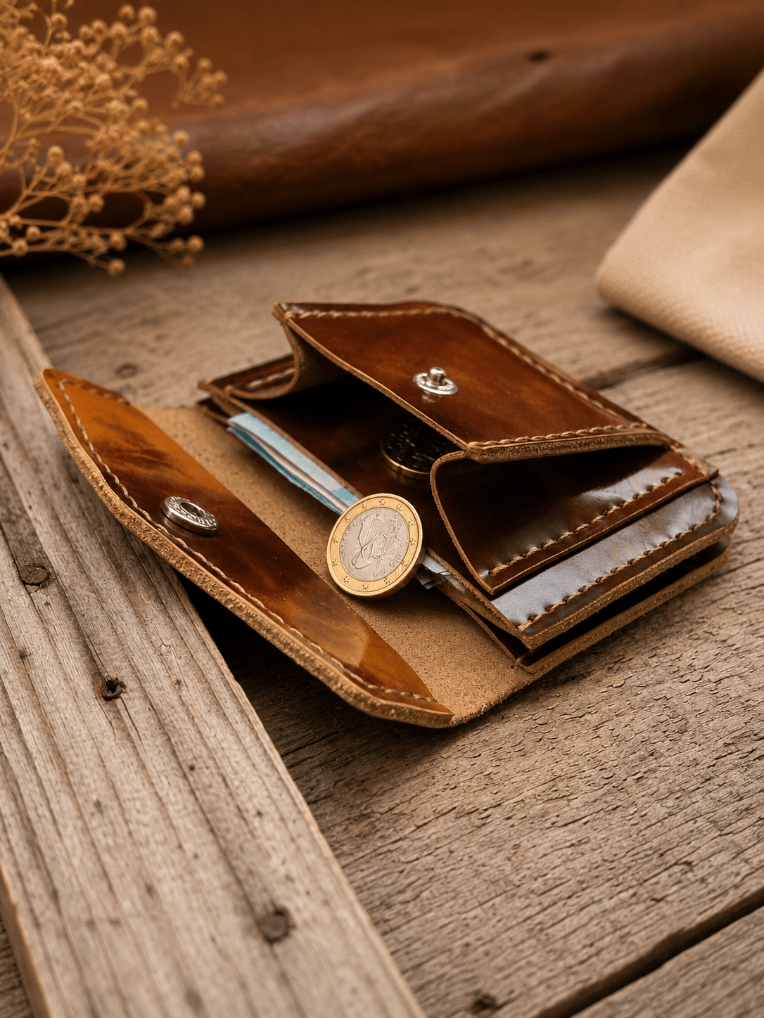Кожено портмоне с монетник – Nolan - Foxtail Leather Goods