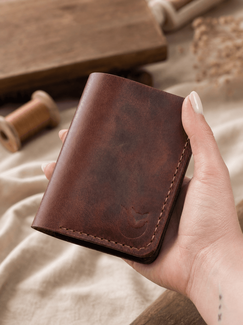Малък кожен портфейл с монетник – Nest - Foxtail Leather Goods