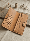 Дълъг мъжки портфейл от Full Grain кожа – Vista - Foxtail Leather Goods