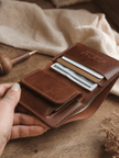 Малък кожен портфейл с монетник – Nest - Foxtail Leather Goods